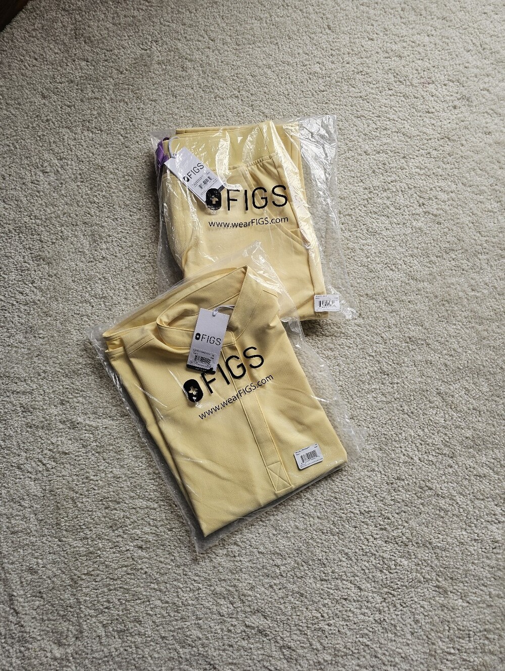 Figs Butter Yellow Scrub Set